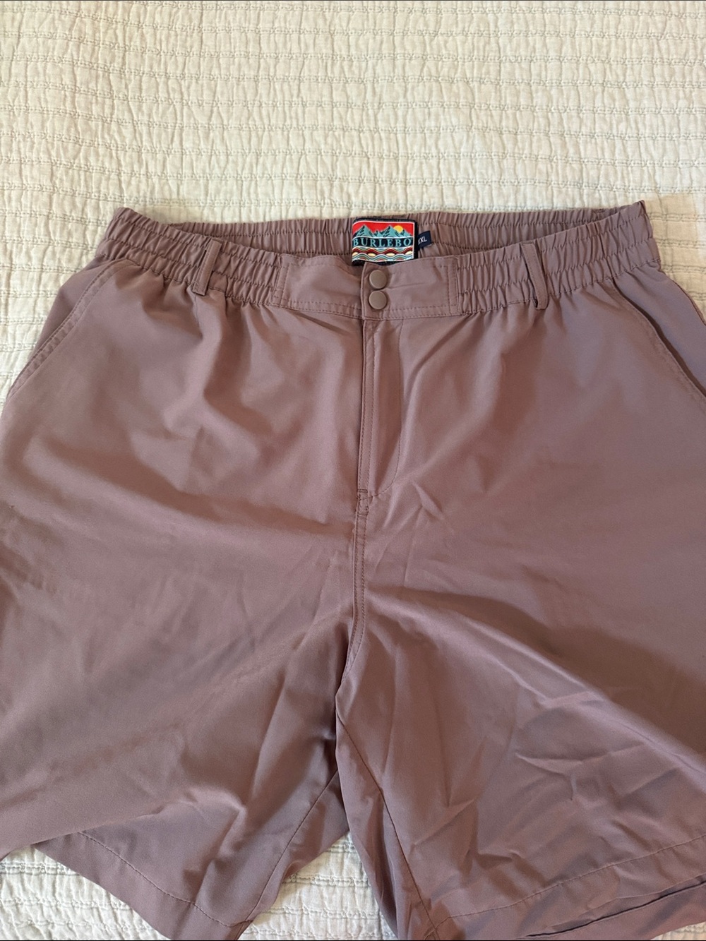 BURLEBO Men's Gray Shorts - Elastic Waist